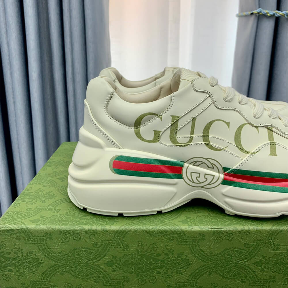rhyton sneaker with G*u*i logo