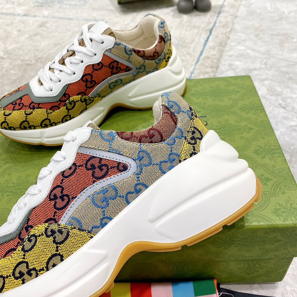 g*u*i multicolor gg S*p*e rhyton sneaker